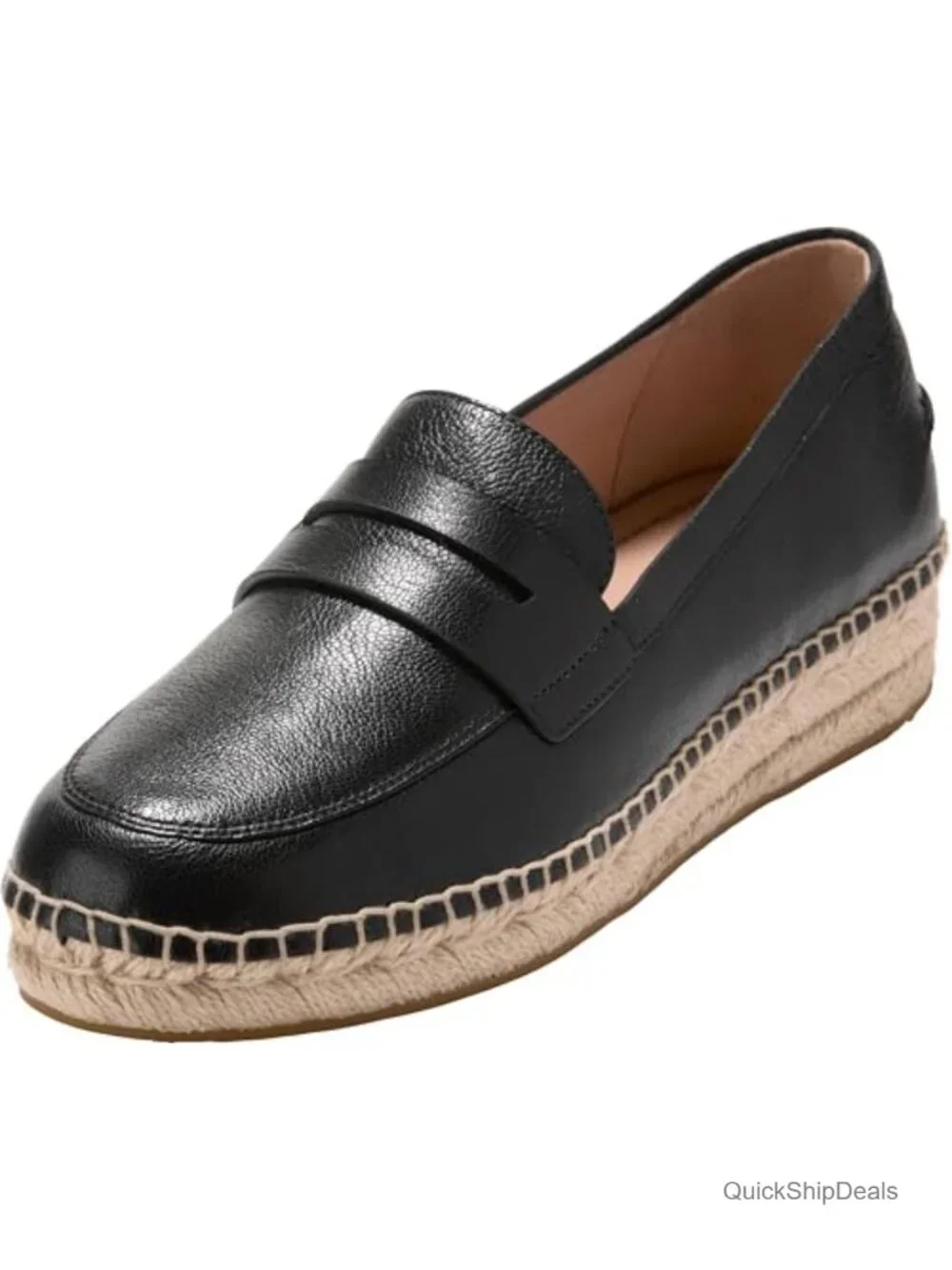 Cole Haan Women's Cloudfeel Livvy Espadrille Penny Loafers Leather Slip-On